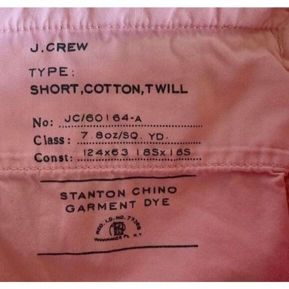 J. crew men’s Stanton, pink chino cotton ￼ classic shorts, size large in time - Picture 4 of 6